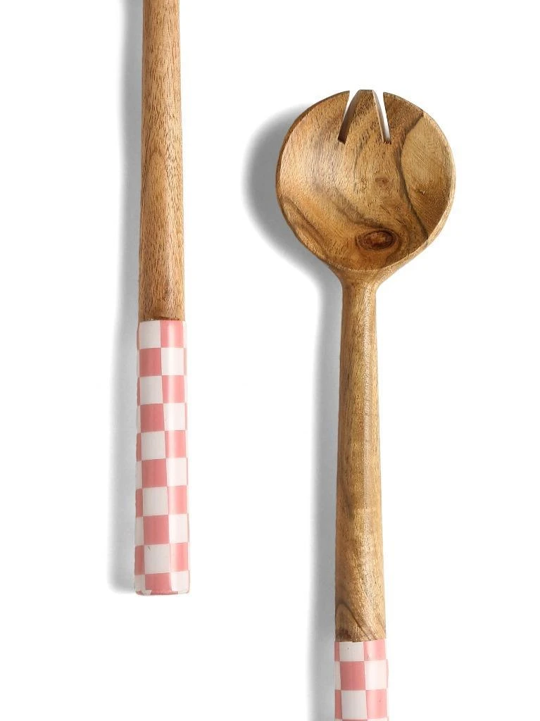 Tiramisu Resin & Wood Salad Server 2 Piece Set 4