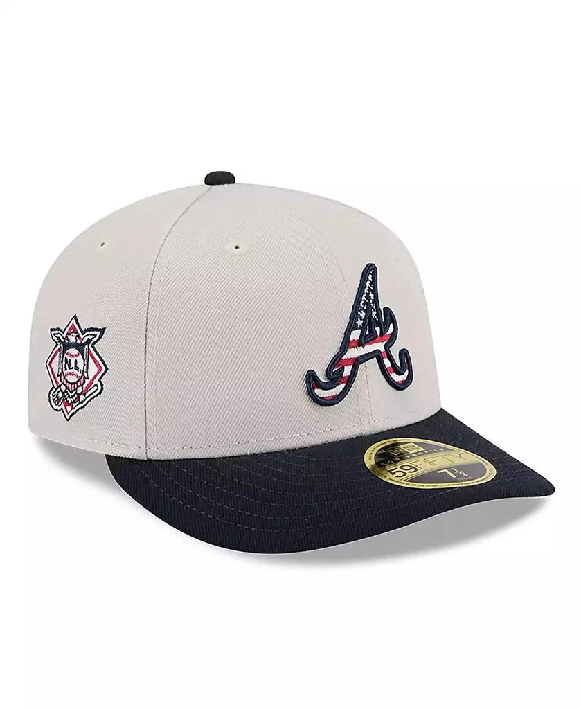 New Era Men's Black Atlanta Braves 2024 Fourth of July Low Profile 59FIFTY Fitted Hat 1