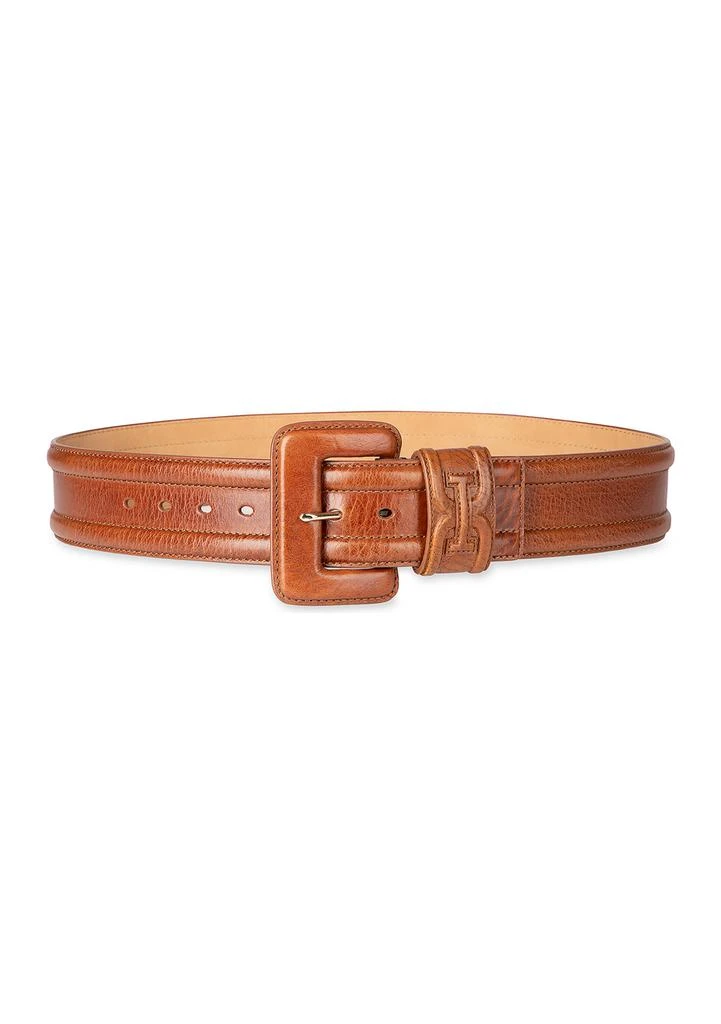 NWOT Sam Edelman Women\'s Brown Glossy Texture‎ Leather Belt Size XL Sam Edelman Women main image 4