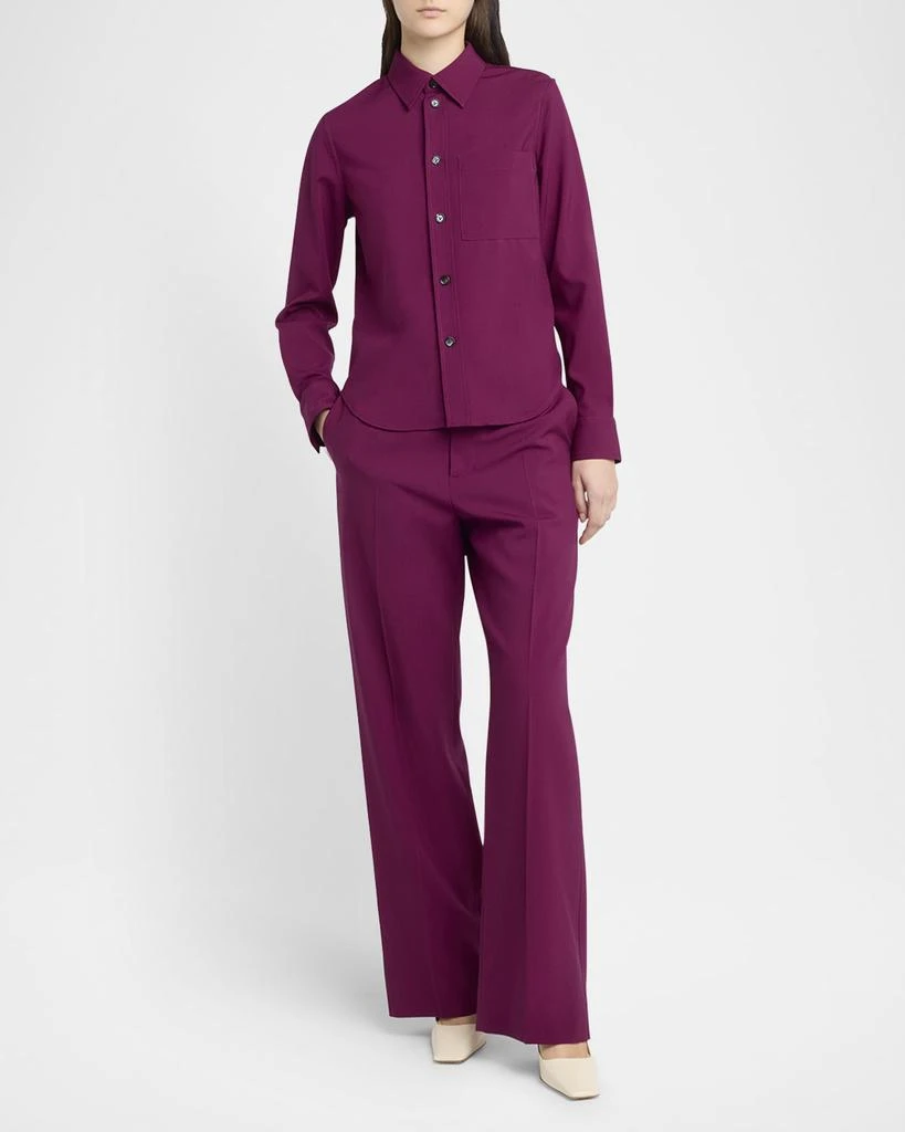 Bottega Veneta Fine Viscose Silk Twill Button-Down Shirt 2