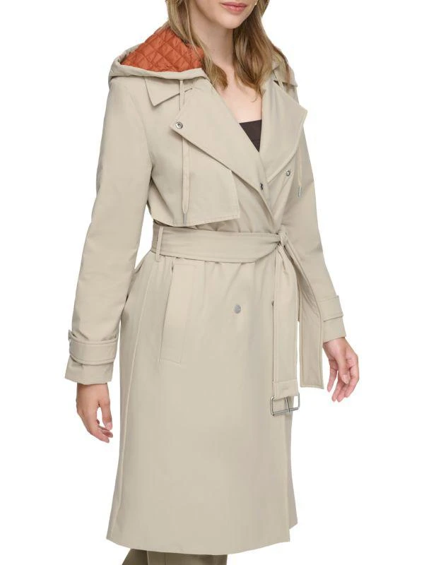 Andrew Marc Evesham Mixed Media Insulated Trench Coat 5