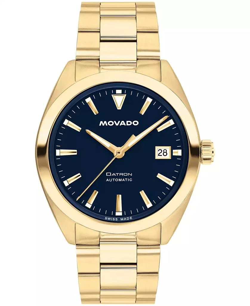 Movado Men's Datron Swiss Automatic Ionic Plated Light Gold Steel Watch, 39mm 1