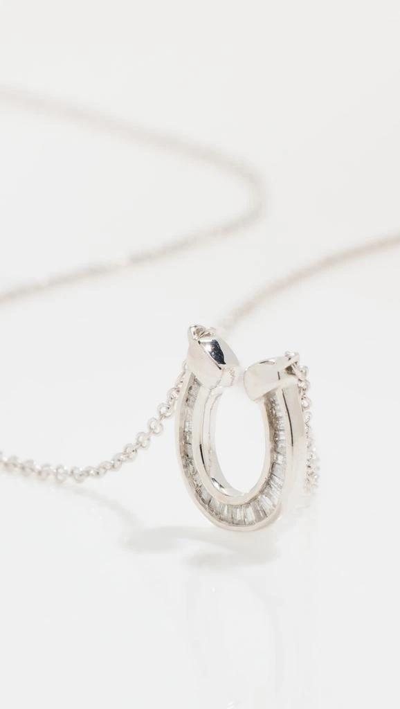 Adina Reyter Baguette Horseshoe Necklace 4