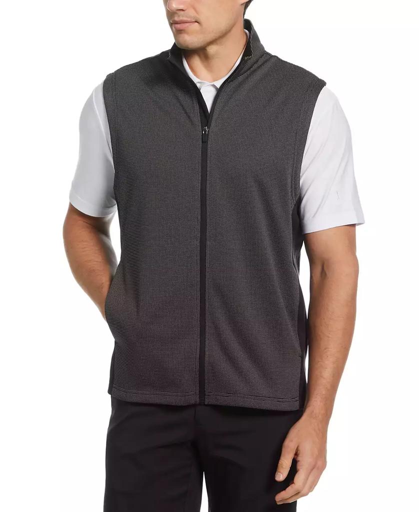 PGA TOUR Men's Micro Jacquard Full-Zip Sweater Vest