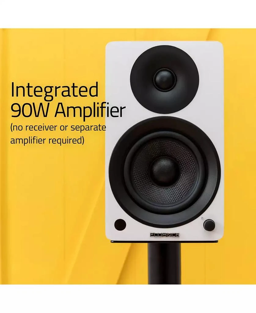 Fluance high-fidelity, Bluetooth-enabled, 90W Class D amplified vinyl turntable system with phono preamp, bookshelf speakers, OM10 cartridge. 8