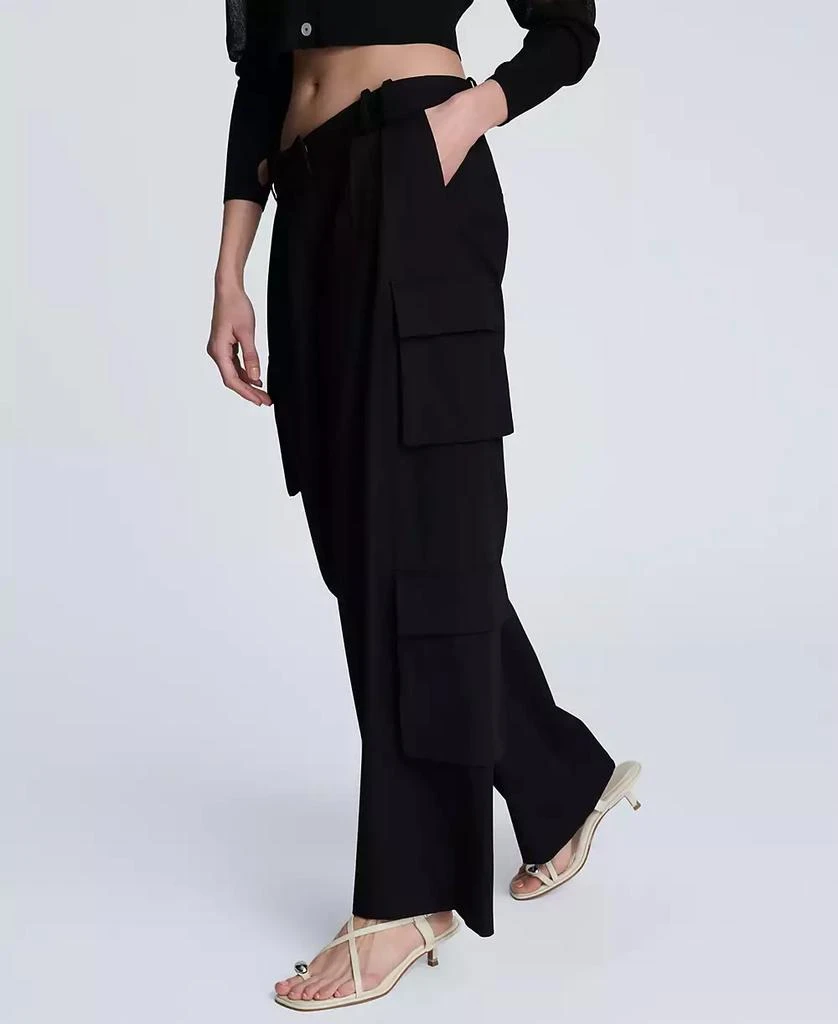 Kenneth Cole Women's Fly-Front Pleated Cargo Pants 3