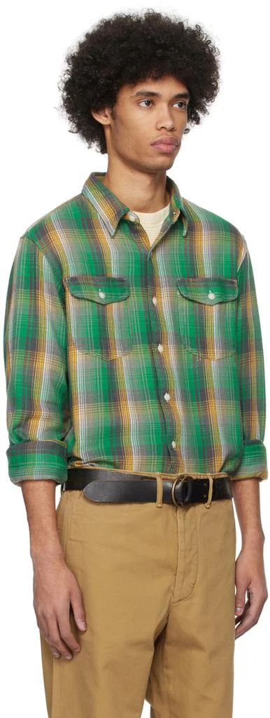 RRL Green & Yellow Plaid Shirt 2