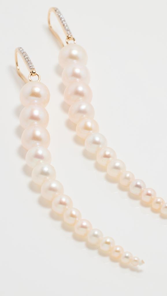 MATEO 14k Graduated Pearl Dangler Earrings