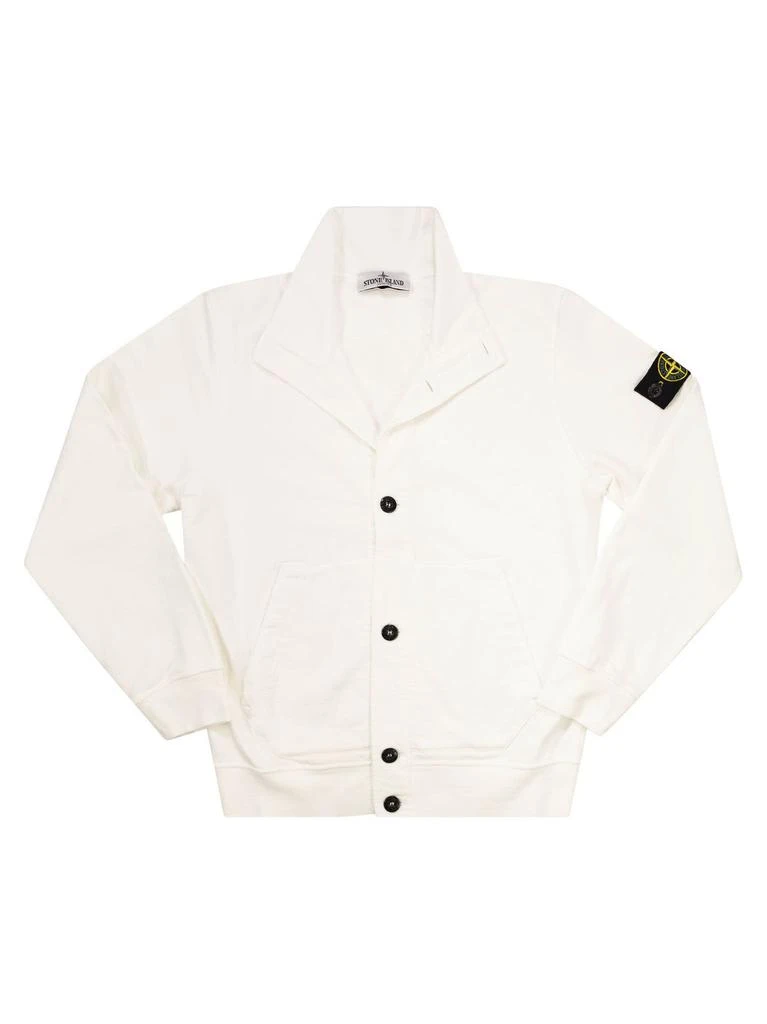 Stone Island Junior Stone Island Junior Compass Patch Buttoned Sweatshirt