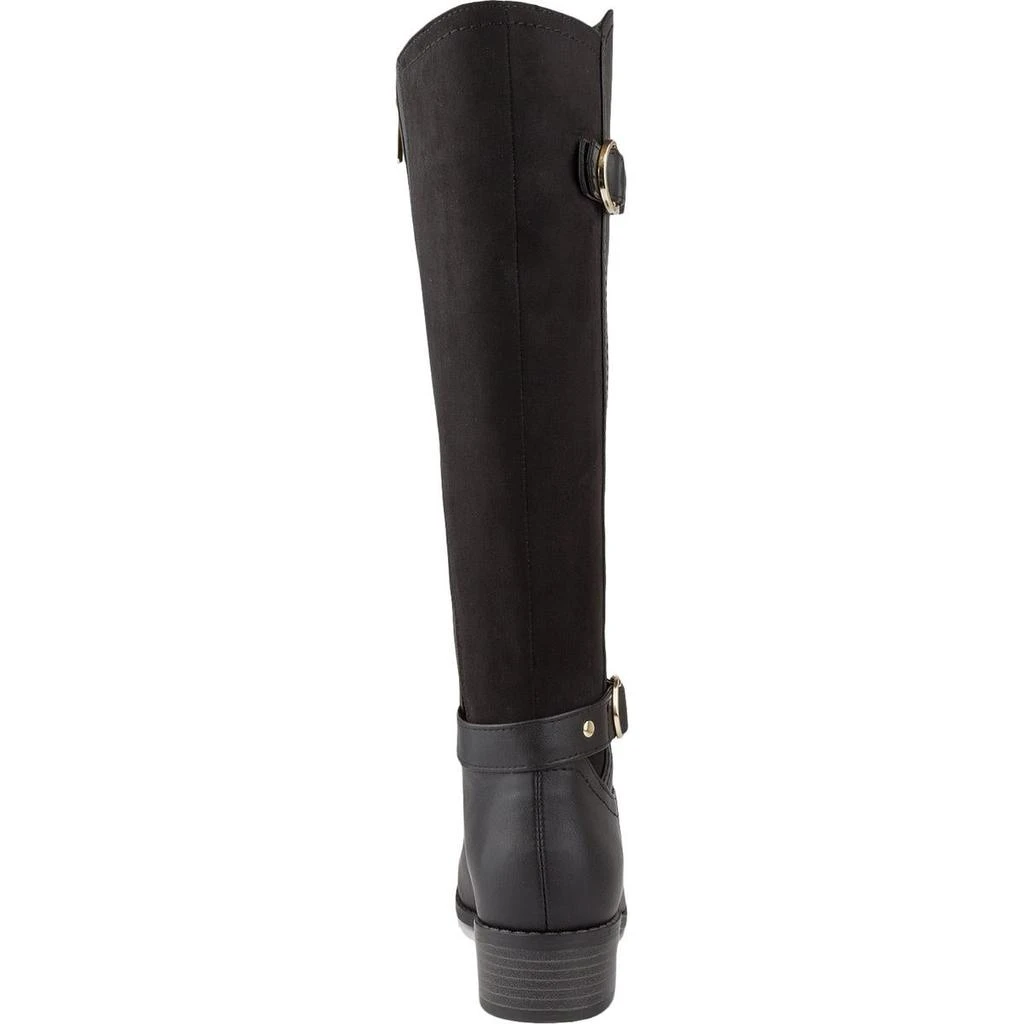 Karen Scott Leandraa Womens Faux Leather Wide Calf Knee-High Boots 5
