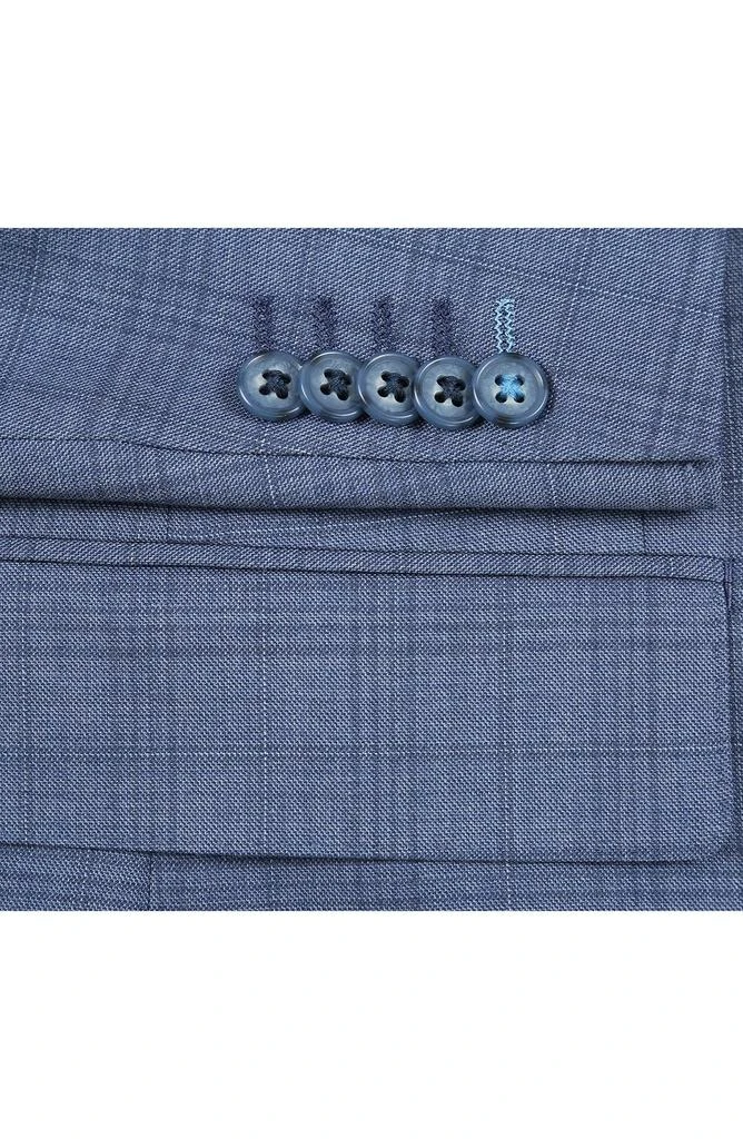 English Laundry Plaid Blue Wool Blend Suit 5