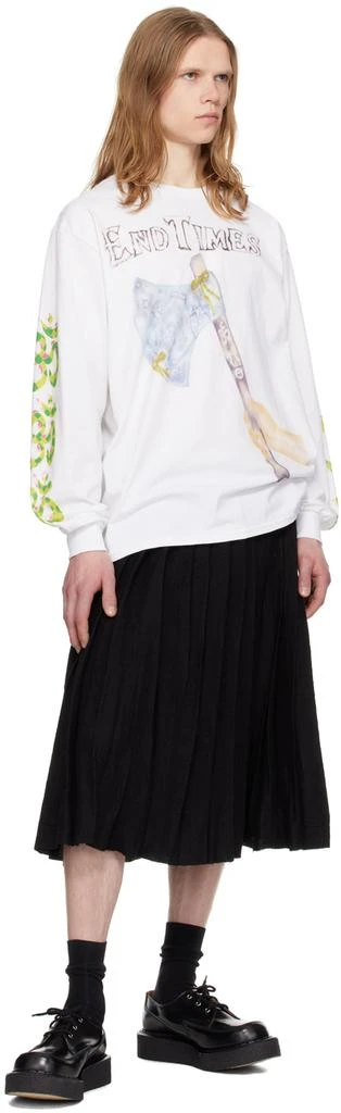 Ashley Williams White 'End Times' Long Sleeve T-Shirt 4
