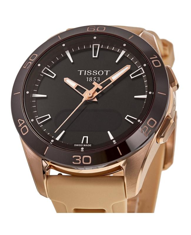 Tissot Tissot T-Touch Connect Solar Sport GMT Digital Dial Rose Gold Titanium Silicone Strap Men's Watch T153.420.47.051.05