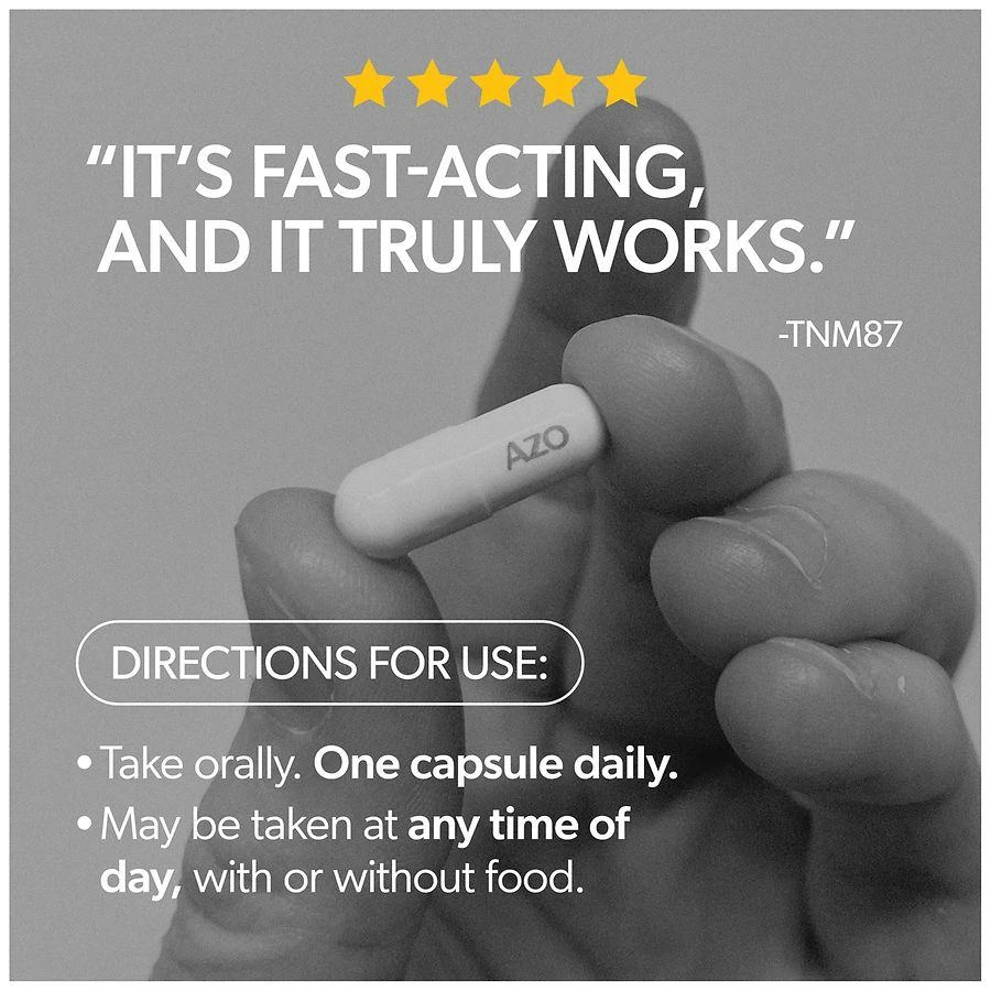 AZO Dual Protection Urinary + Vaginal Support Prebiotic Capsules 6