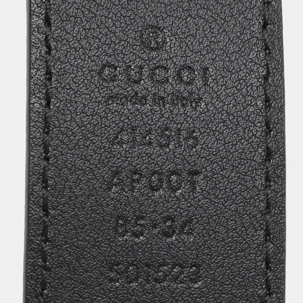 Gucci Gucci Black Leather GG Marmont Buckle Belt 85CM 5