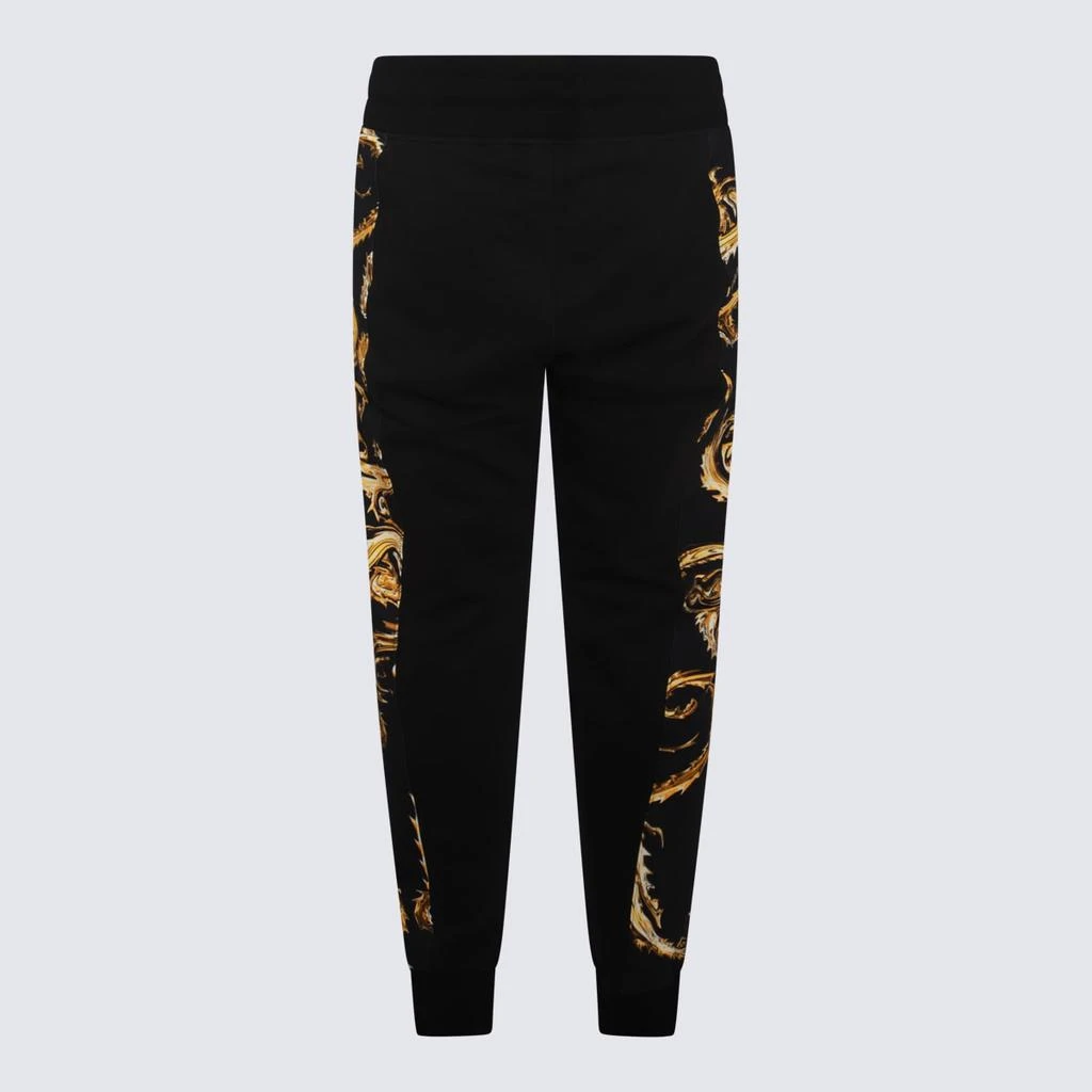 Versace Black And Gold Cotton Pants 2