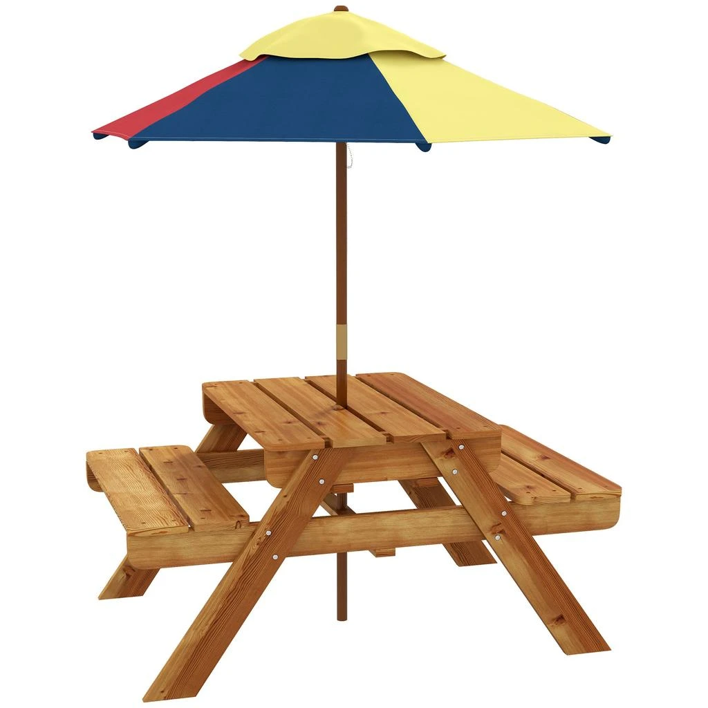 Hivvago 3-in-1 Toddler Sensory Table with Water 
Sand Play, Foldable Umbrella
