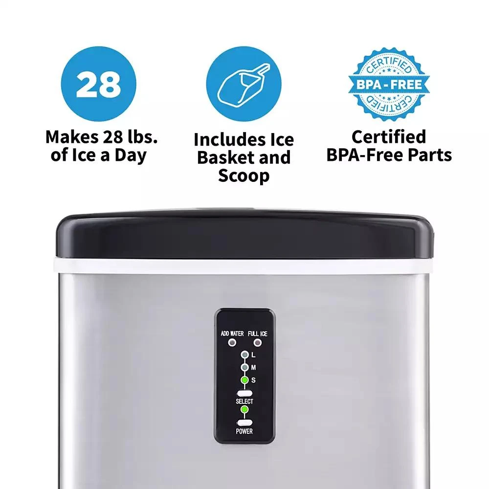 Newair Countertop Ice Maker, 28 lbs. of Ice a Day, 3 Ice Sizes, BPA-Free Parts 2