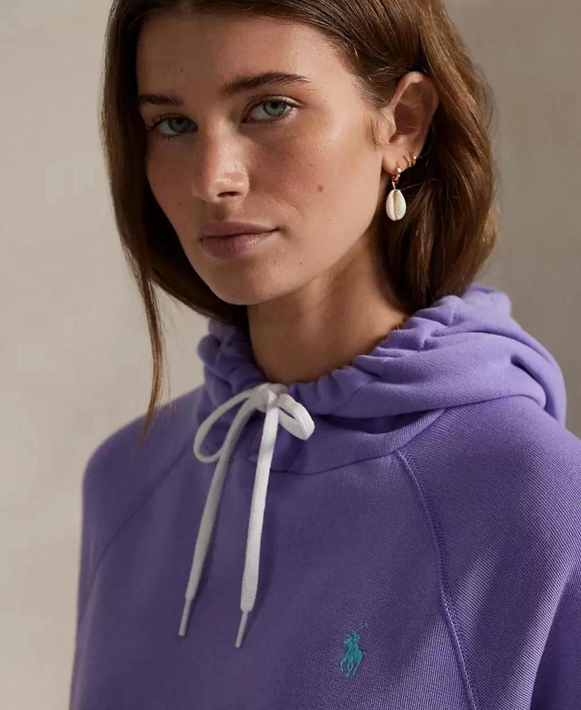 Ralph Lauren Women's Shrunken Fit Lightweight Fleece Hoodie Sweatshirt 3