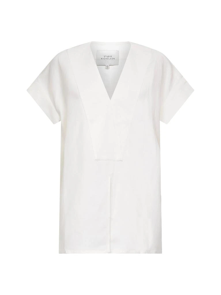 Studio Nicholson Studio Nicholson V-Neck Short-Sleeved Top 1