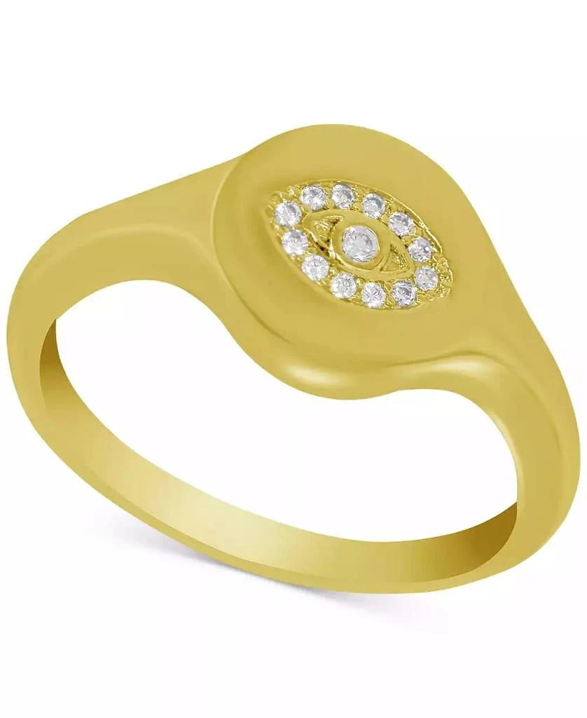 Essentials And Now This Crystal Evil Eye Ring in Gold-Plate 1