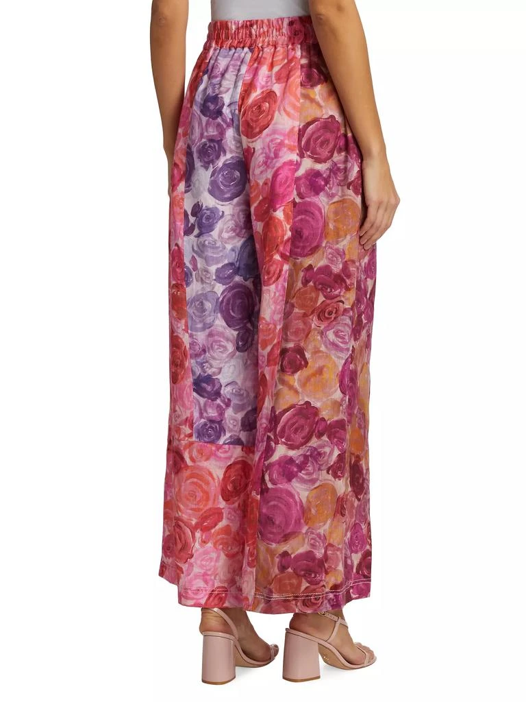 Aje Vision Floral Linen Wide-Leg Pants 5