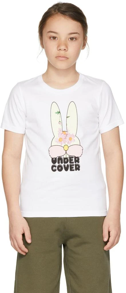 UNDERCOVER Kids White Bunny T-Shirt 2