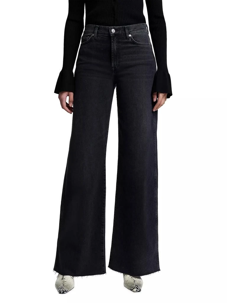 7 For All Mankind Lotta Mid-Rise Stretch Wide-Leg Jeans 3