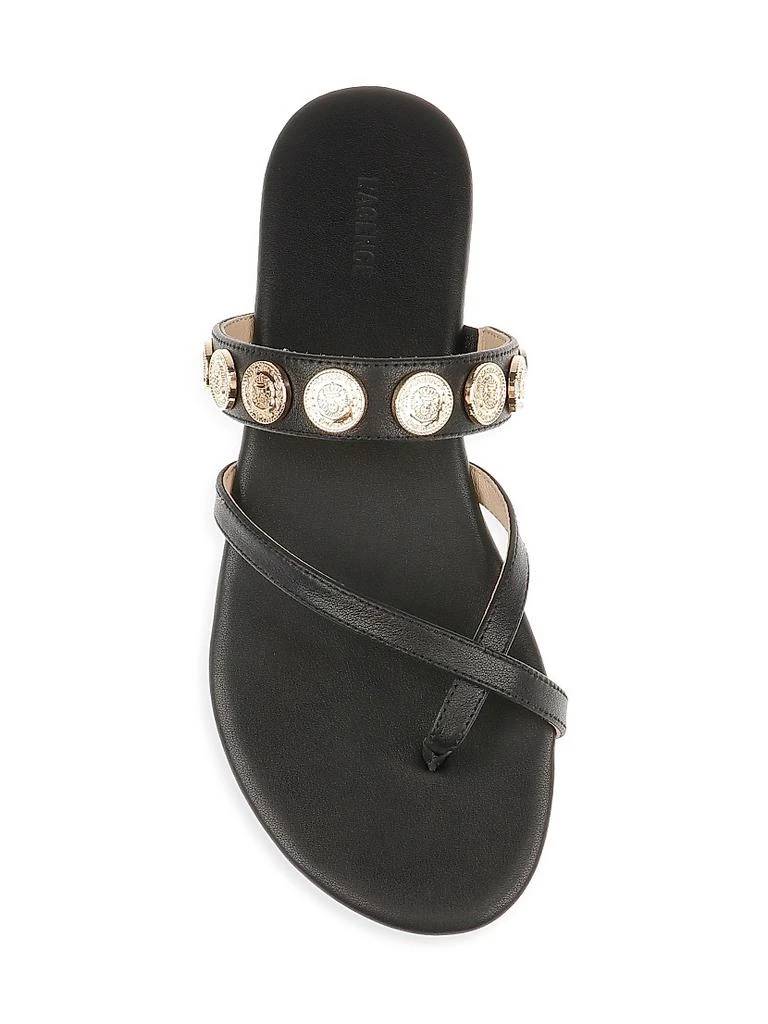 L'Agence Hanna Leather Slip-On Sandals 5