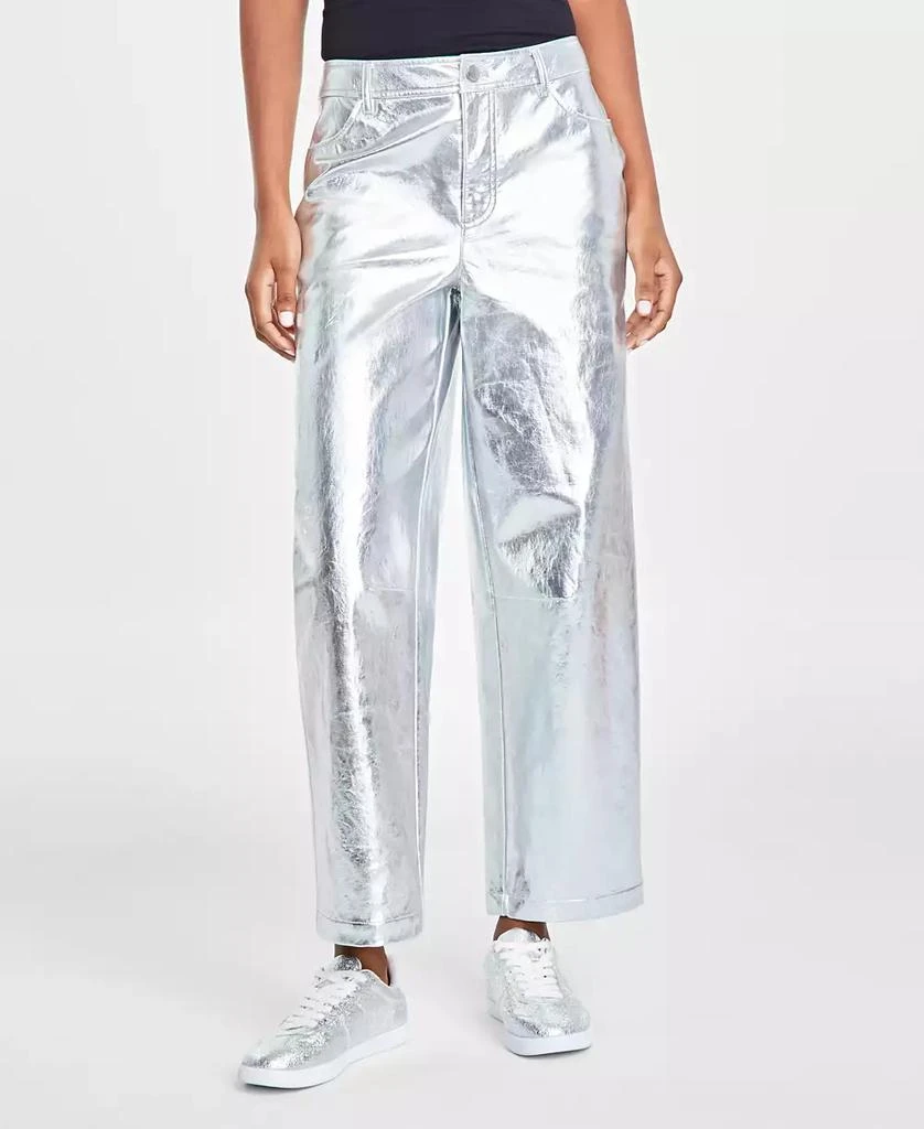 On 34th Women's Metallic Faux-Leather Pants, Created for Macy's 3