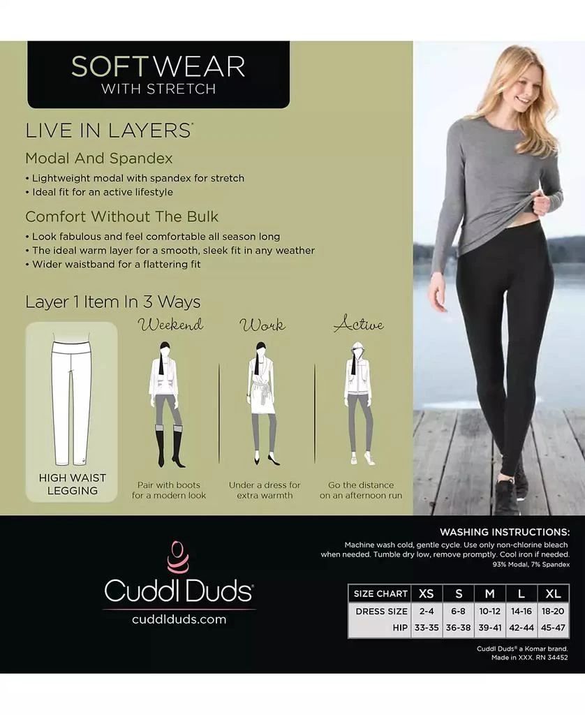 Cuddl Duds Softwear with Stretch High-Waist Leggings 4