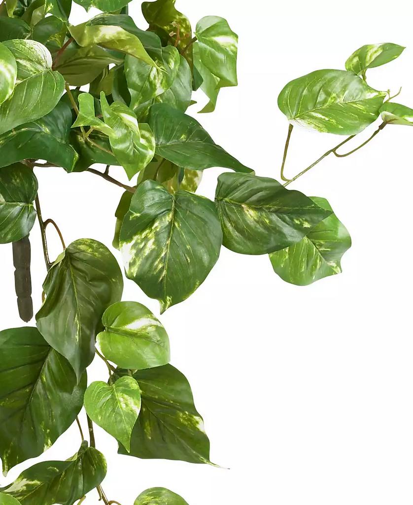 NEARLY NATURAL 40" Pothos Hanging Bush, Set of 3