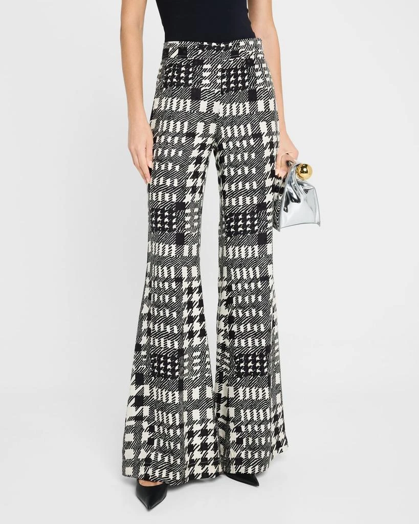 Libertine Peggys Houndstooth Flared Trumpet Pants 4