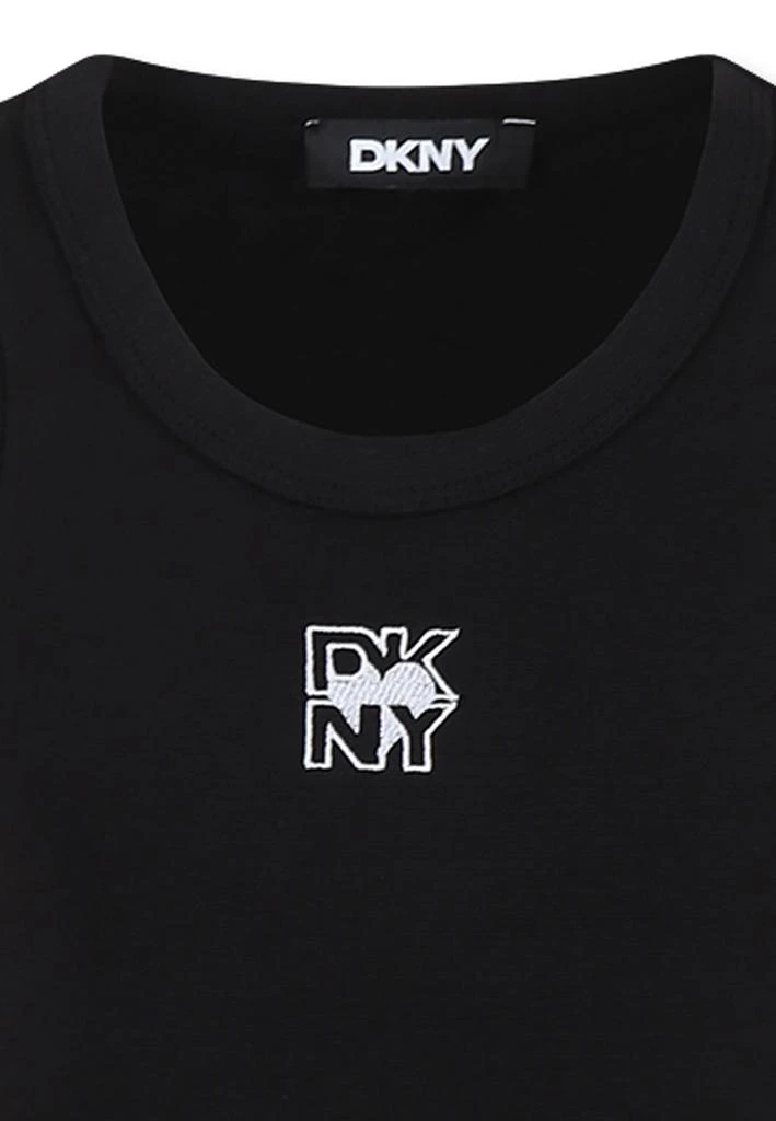 DKNY Black Tank Top For Girl With Logo. 3