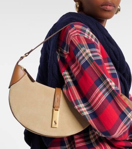 Ralph Lauren Crescent Small suede shoulder bag