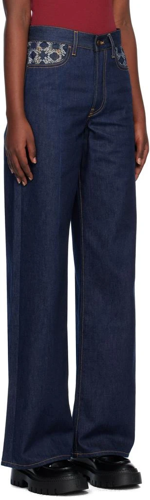 AMIRI Blue 'MA' Quad High Rise Wide Jeans 2