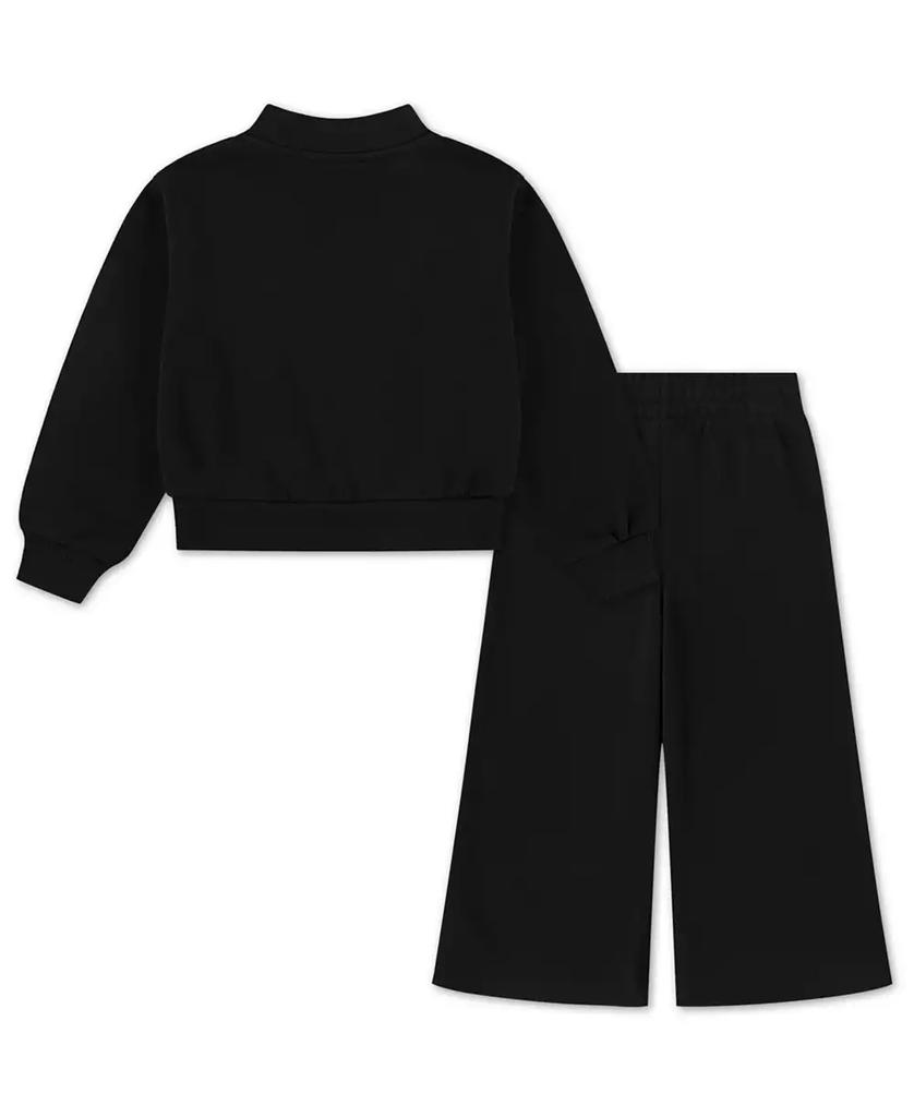 NIKE Toddler Girls 2-Piece Wide Leg Club Fleece Top and Pants Set