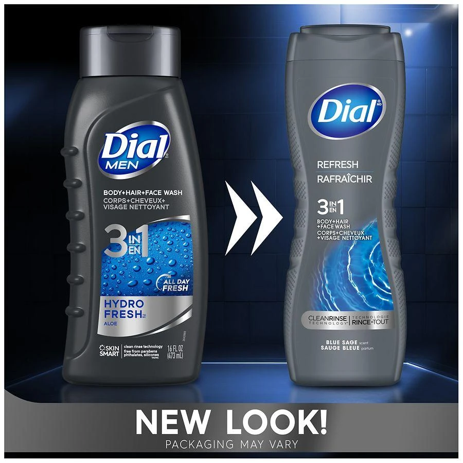 Dial Men 3 in 1 Body Wash Blue Sage 3