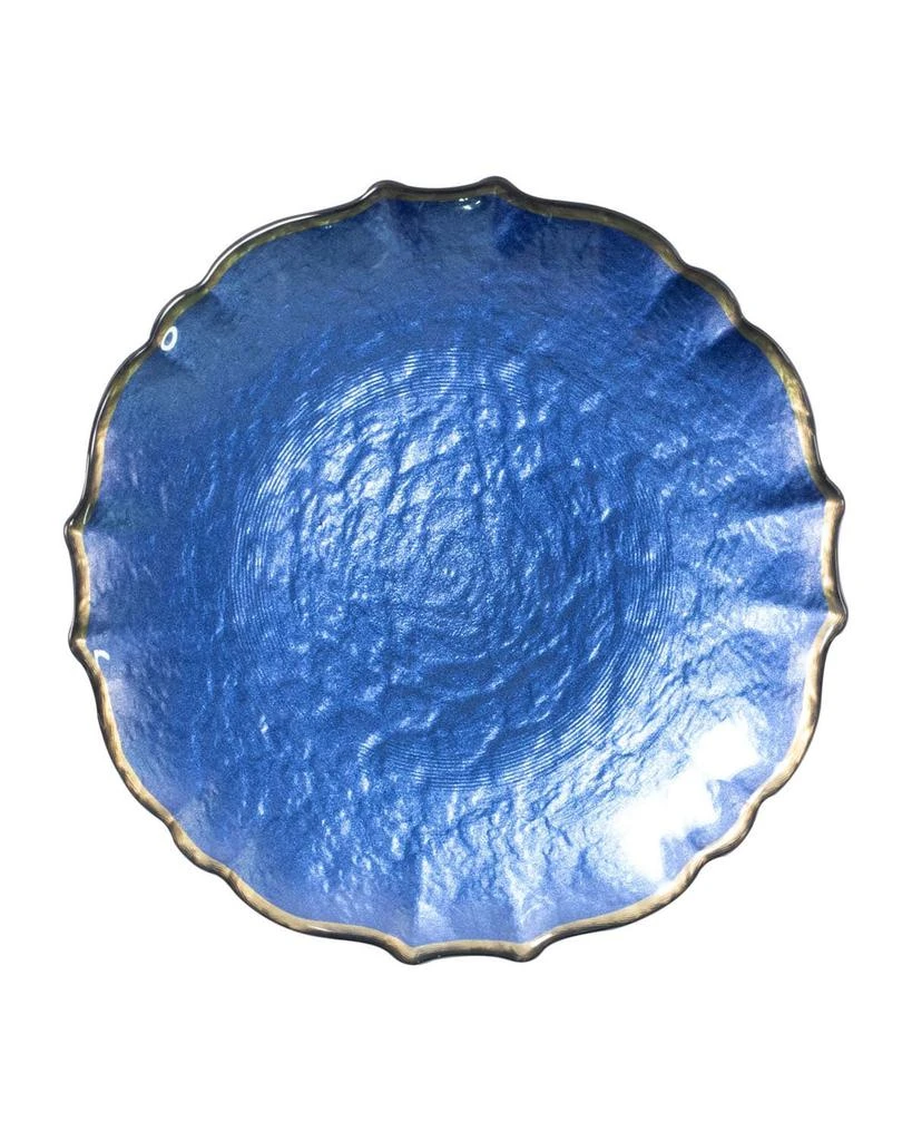 Vietri Baroque Glass Cobalt Salad Plate