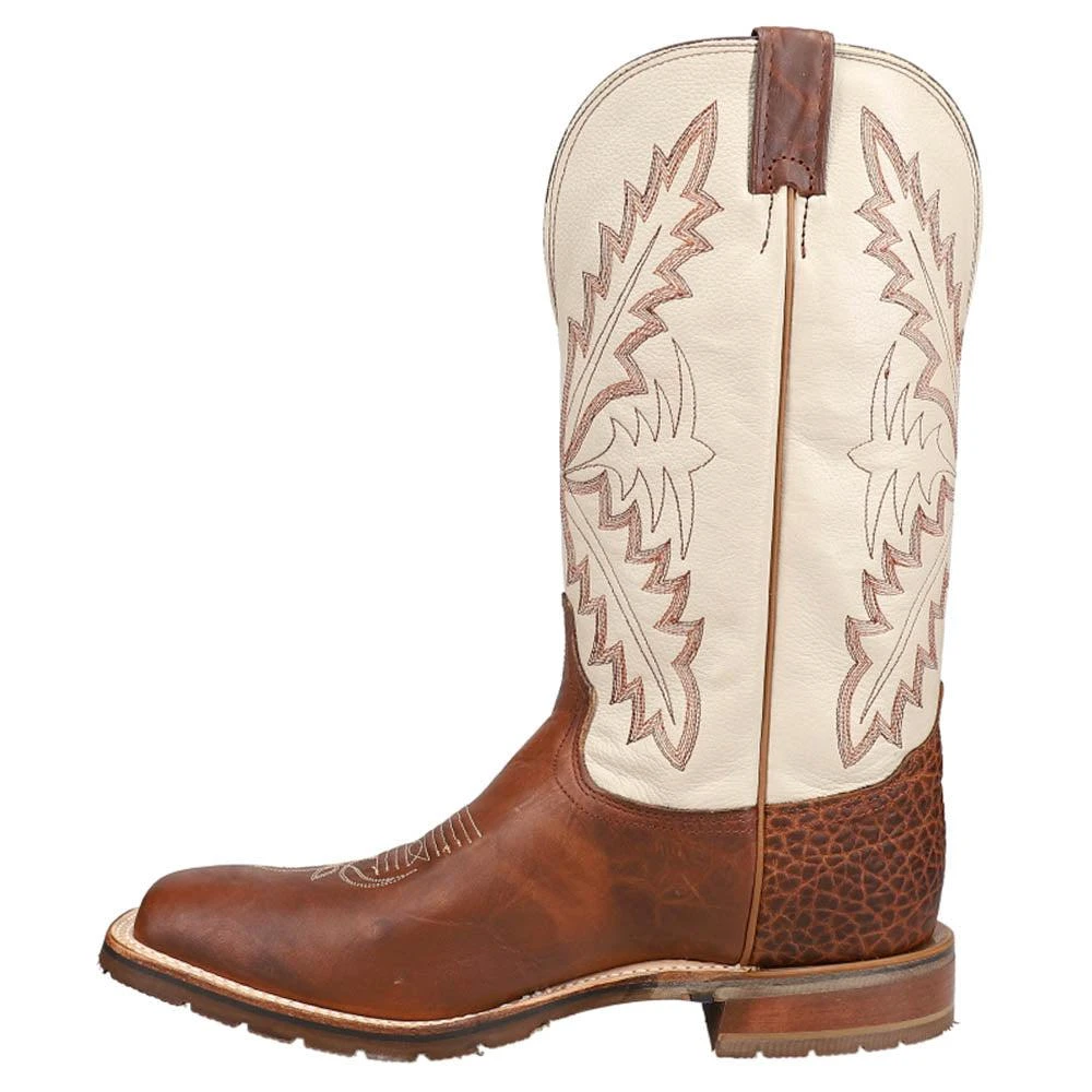 Tony Lama Antonio 13 Inch Embroidered Wide Square Toe Pull On Cowboy Boots 3