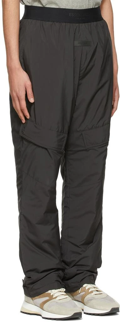 Essentials Black Polyester Cargo Pants 2