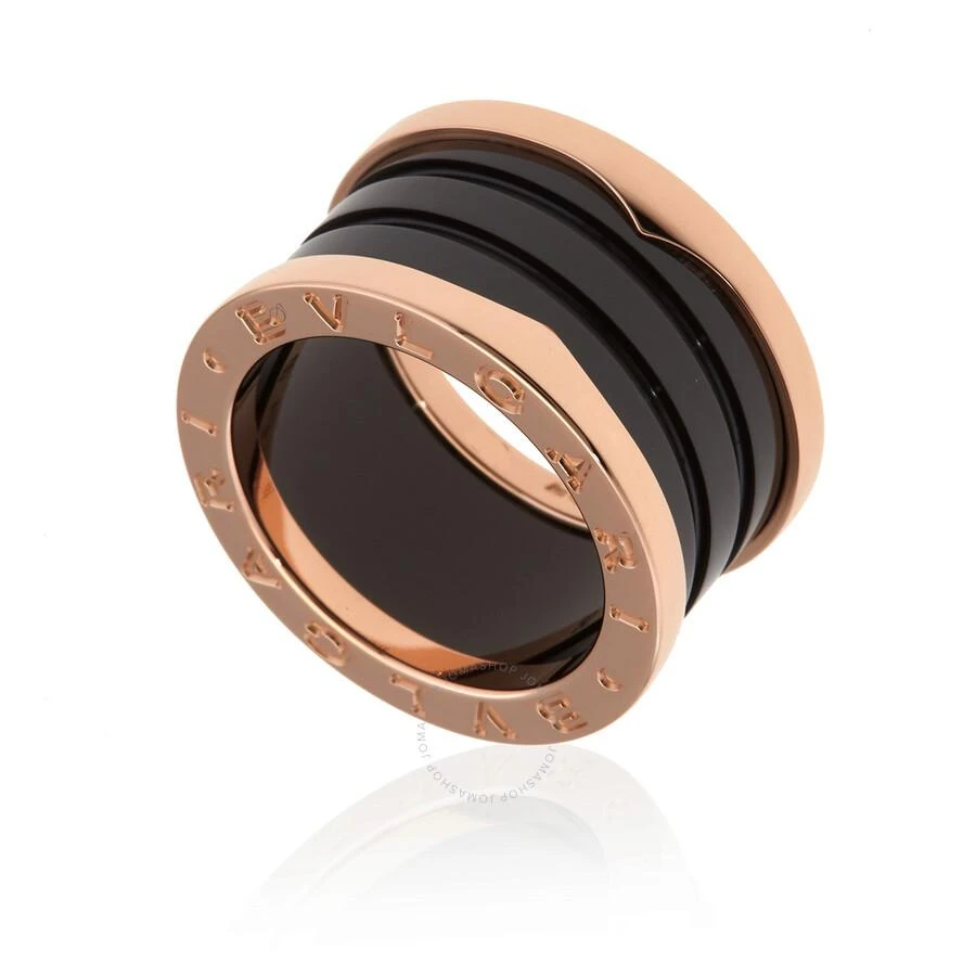 BVLGARI B.Zero1 4-Band 18 kt Rose Gold and Black Ceramic Ring 1