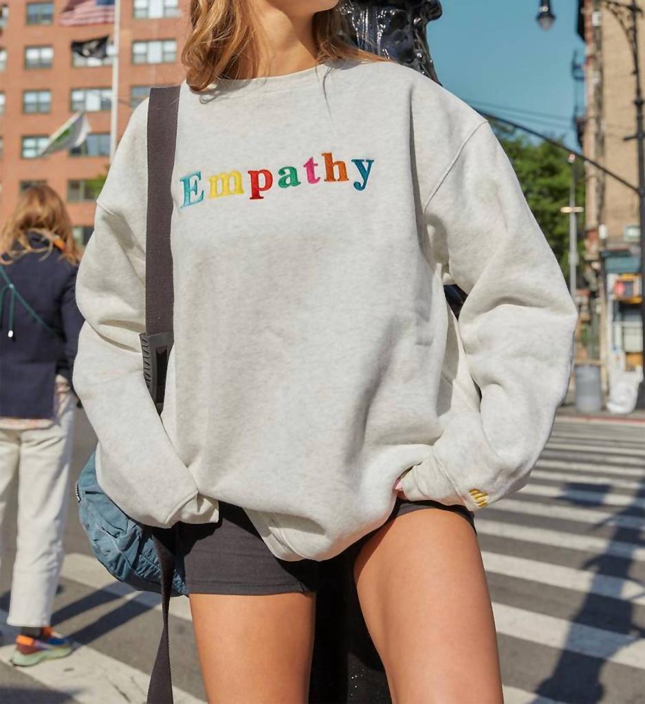 The Mayfair Group Empathy Crewneck In Heather Grey