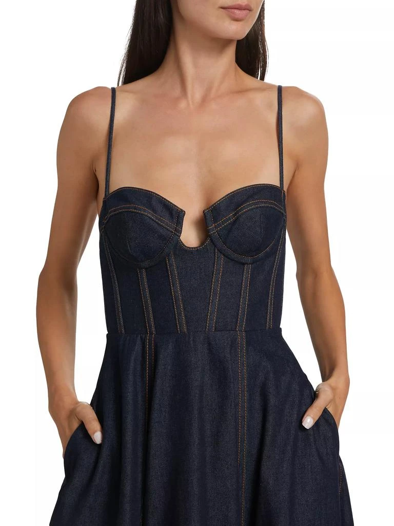 Zimmermann Crush Denim Corset Dress 6