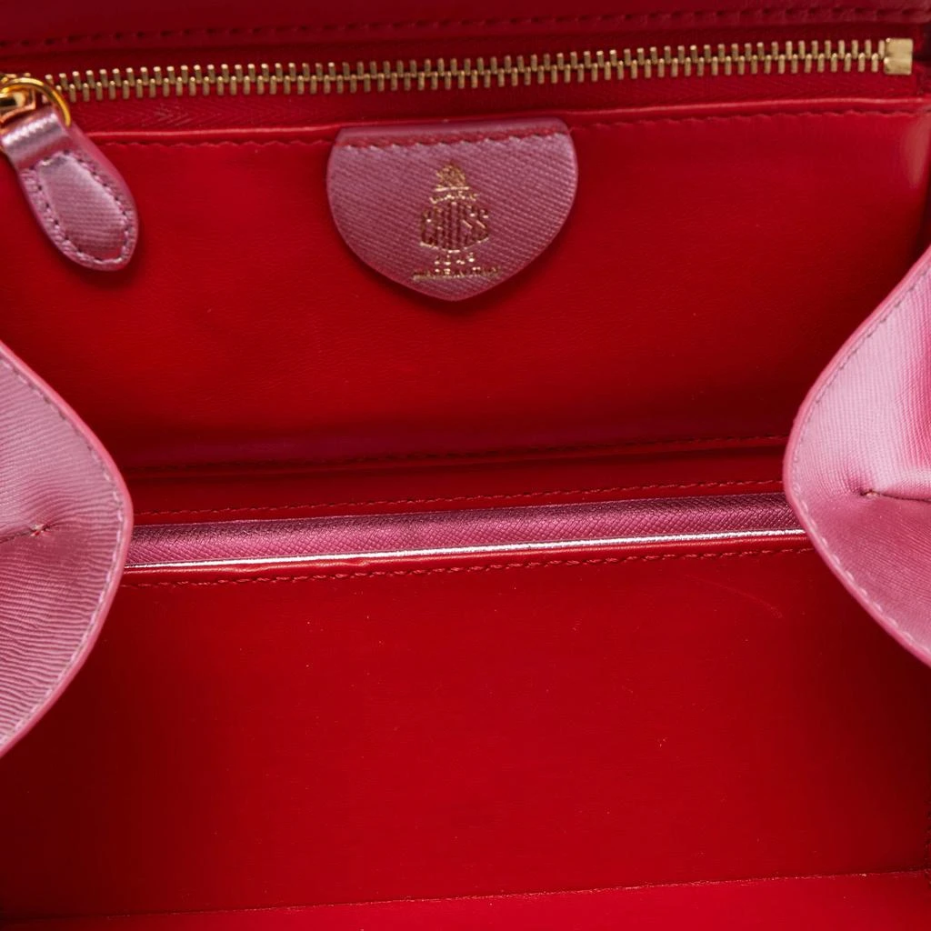 Mark Cross Mark Cross Pink Glossy Leather Grace Box Bag  10
