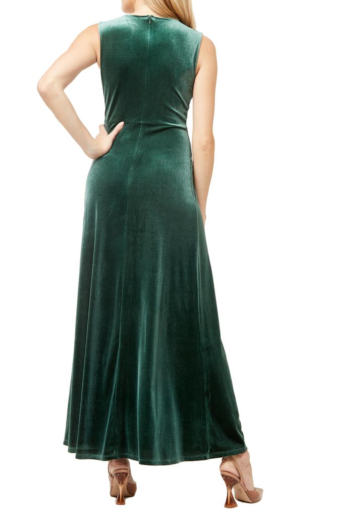 Love by Design Munich Velvet Twist Front Sleeveless Maxi Dress