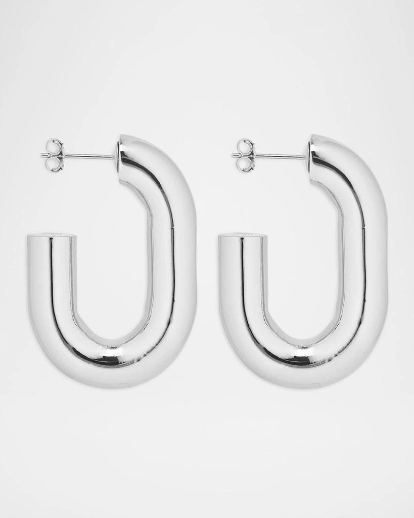 Rabanne XL Chain-Link Hoop Earrings 3