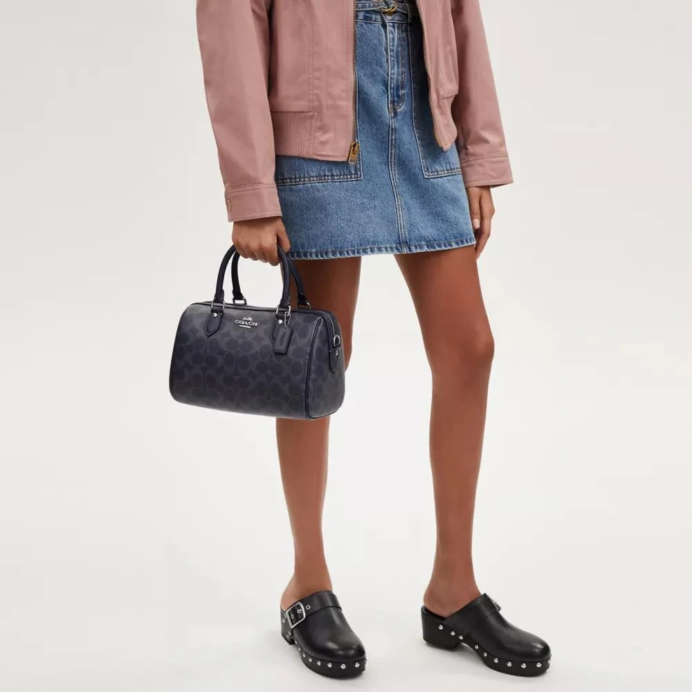 Coach Rowan Satchel Bag In Signature Canvas 3
