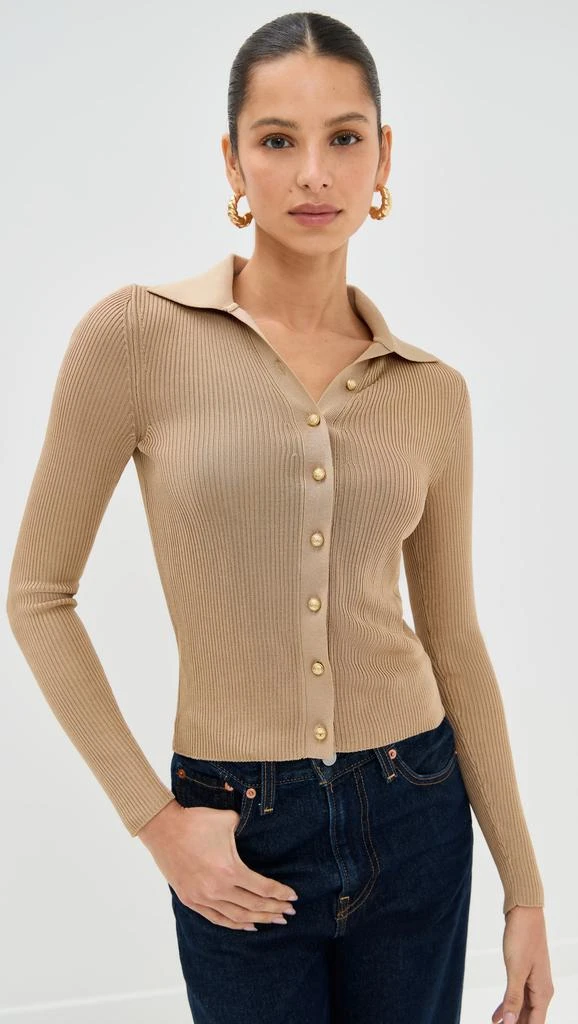 Alice + Olivia Nealie Ribbed Polo 6