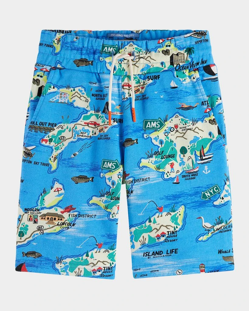 Scotch & Soda Boy's Map-Print Bermuda Shorts, Size 4-12 1